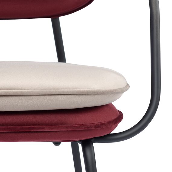 Стул с подлокотниками Pea, велюр, бордовый/бежевый, Bergenson Bjorn, изображение 16