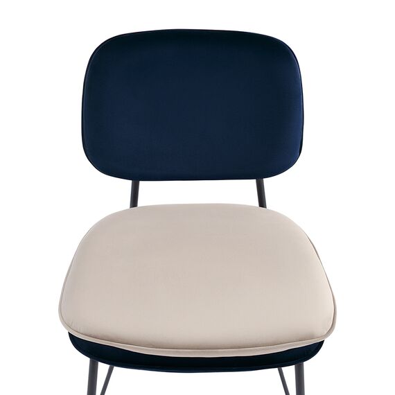 Стул полубарный Pea, велюр, темно-синий/бежевый, Bergenson Bjorn, изображение 8