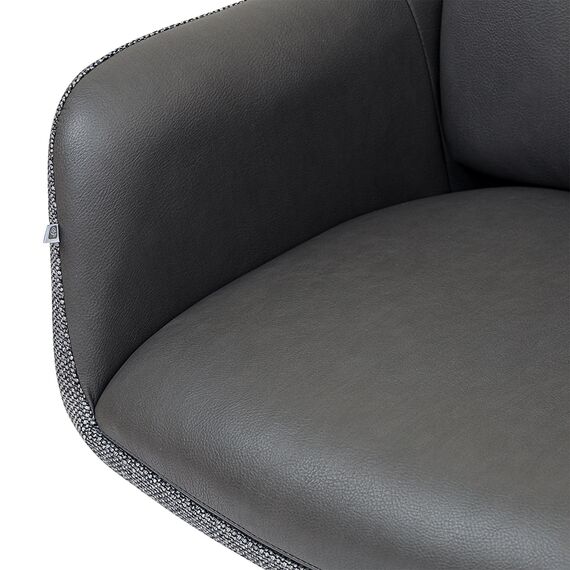 Стул на колесиках Allar, экокожа, рогожка, серый, Bergenson Bjorn, изображение 9