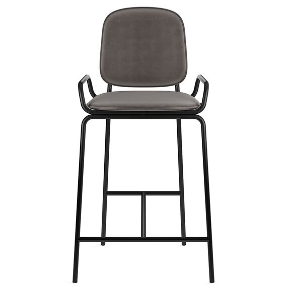 Стул полубарный Ror, 2 Frame, велюр, черный/серый, LATITUDE, изображение 2