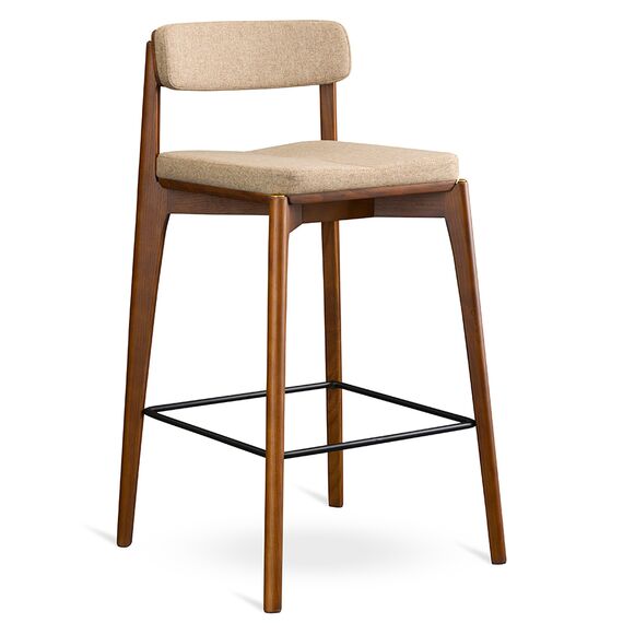 Стул полубарный Aska, рогожка, орех/бежевый, LATITUDE