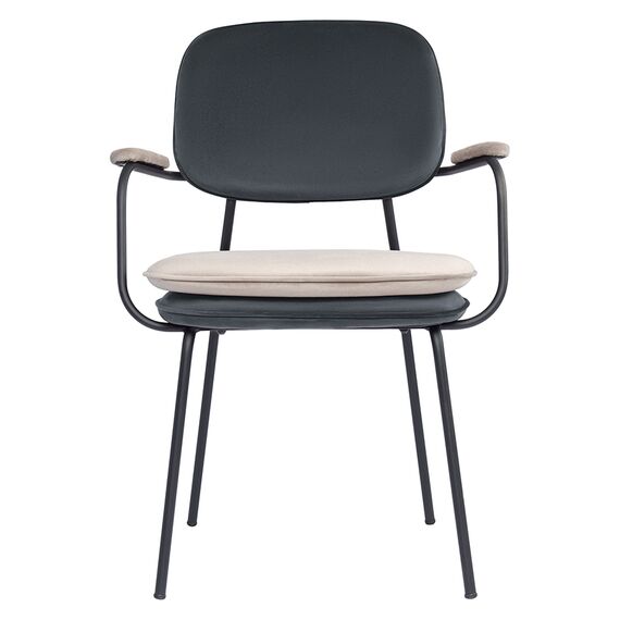 Стул с подлокотниками Pea, велюр, темно-серый/бежевый, Bergenson Bjorn, изображение 5