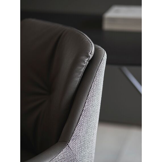 Стул на колесиках Allar, экокожа, рогожка, серый, Bergenson Bjorn, изображение 6