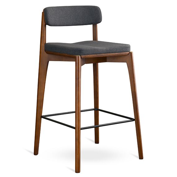 Стул полубарный Aska, рогожка, орех/темно-серый, LATITUDE