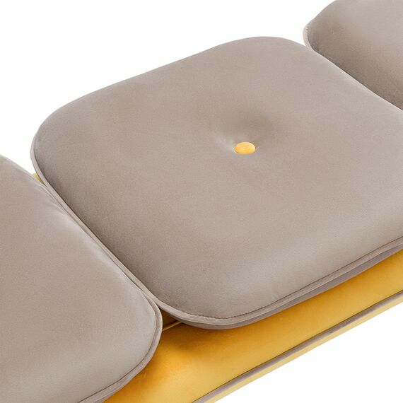 Банкетка Pea, велюр, бежевая/желтая, Bergenson Bjorn, изображение 5