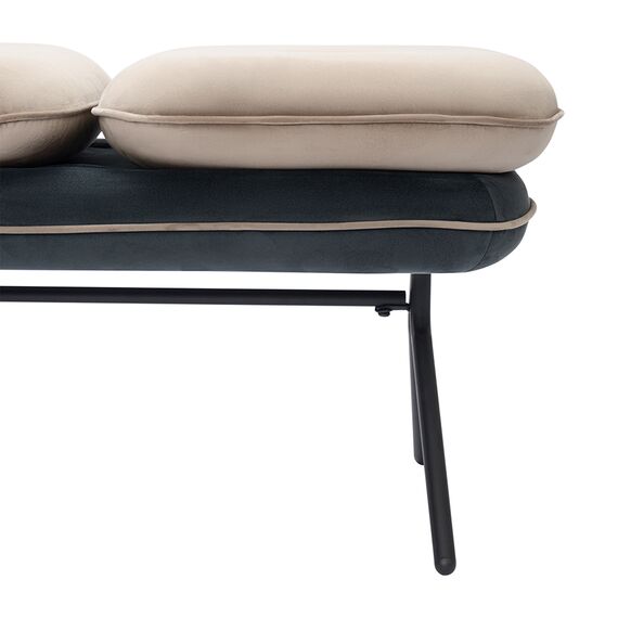 Банкетка Pea, велюр, бежевая/темно-серая, Bergenson Bjorn, изображение 7