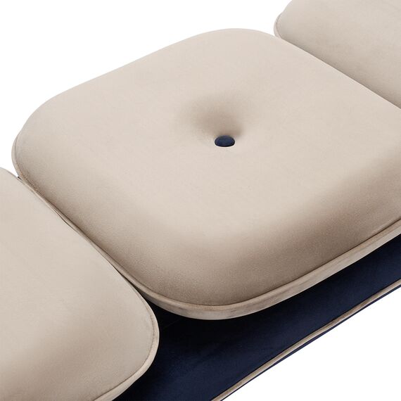 Банкетка Pea, велюр, бежевая/темно-синяя, Bergenson Bjorn, изображение 5