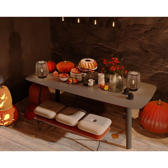 Банкетка Pea, велюр, бежевая/бордовая, Bergenson Bjorn, изображение 2