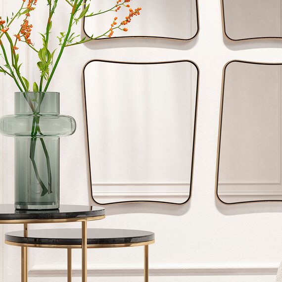 Зеркало настенное Raffin, 45х36 см, золотое, Bergenson Bjorn, изображение 3