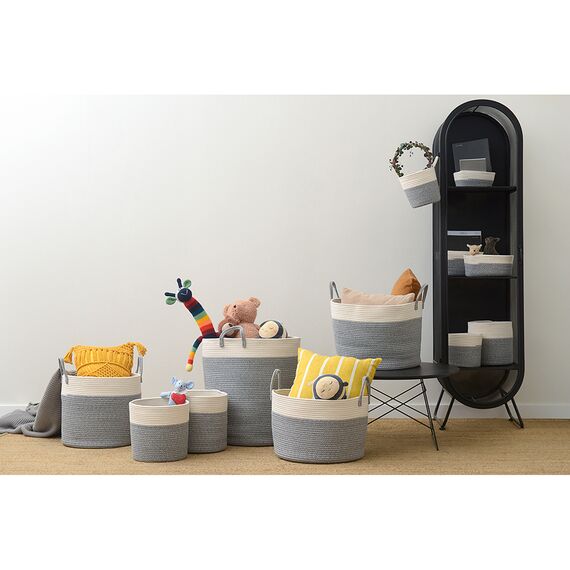 Корзина для хранения Ulrik, 48х35 см, кремовая/светло-серая, Bergenson Bjorn, изображение 2