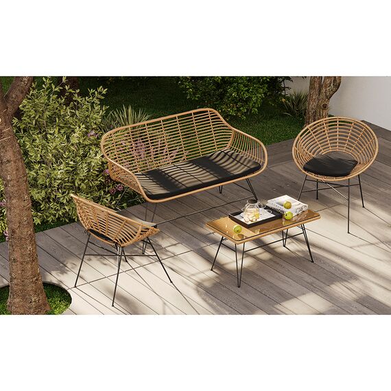 Кушетка Vetle Bent, 125х68х81 см, ротанг, Bergenson Bjorn, изображение 2