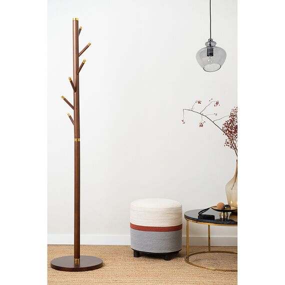 Вешалка напольная Bakken, 180 см, золотистый хром/светлый орех, Bergenson Bjorn, изображение 6