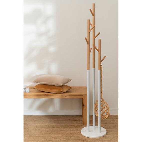 Вешалка напольная Solheim, 171 см, белый мрамор/натуральное дерево, Bergenson Bjorn, изображение 2