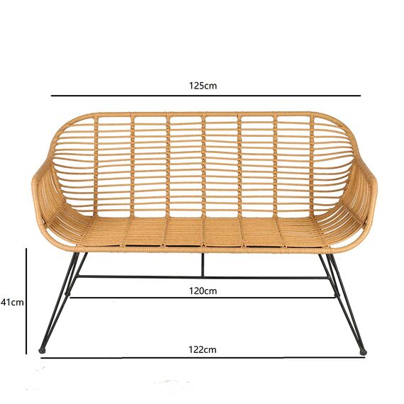 Кушетка Vetle Bent, 125х68х81 см, ротанг, Bergenson Bjorn, изображение 19