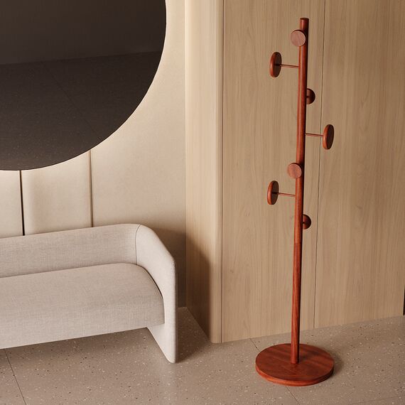 Вешалка напольная Olavy, 173 см, светлый орех, Bergenson Bjorn, изображение 3