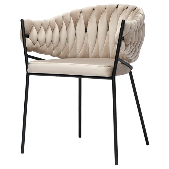 Кресло Lind, велюр, бежевое, Bergenson Bjorn