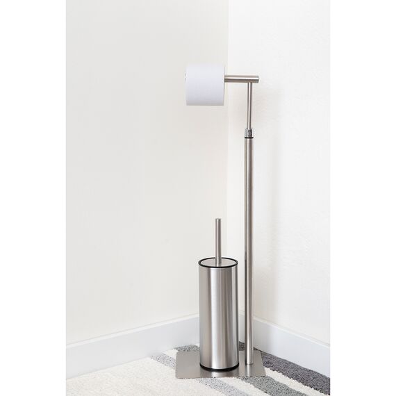 Держатель для туалетной бумаги с ершиком Iver, матовый хром, Bergenson Bjorn Bath, изображение 7