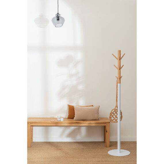Вешалка напольная Espen, 174 см, белая/натуральное дерево, Bergenson Bjorn, изображение 4