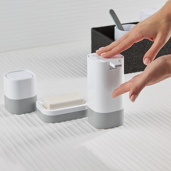 Диспенсер для жидкого мыла Tyer, 430 мл, белый/серый, Bergenson Bjorn Bath, изображение 4