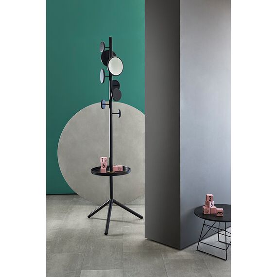 Вешалка напольная с полкой Lingon, черная, LATITUDE, изображение 2