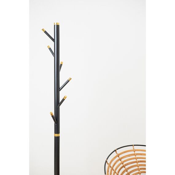 Вешалка напольная Bakken, 180 см, золотистый хром/черная, Bergenson Bjorn, изображение 5