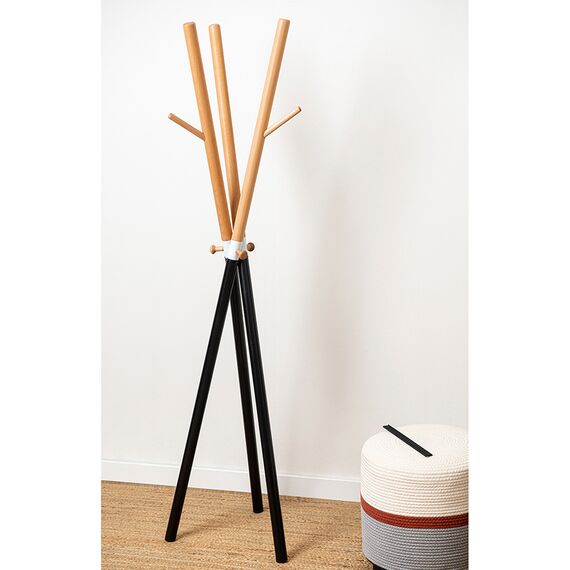 Вешалка напольная Amundsen, 172 см, черно-белая/натуральное дерево, Bergenson Bjorn, изображение 3