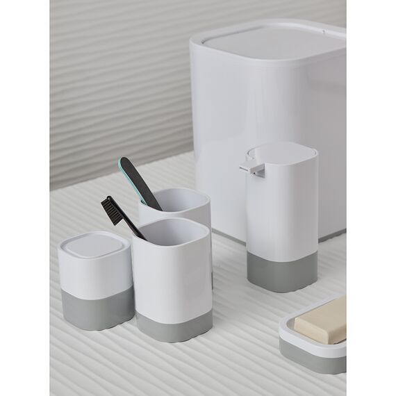 Контейнер для мусора Tyer, 7 л, белый/серый, Bergenson Bjorn Bath, изображение 4