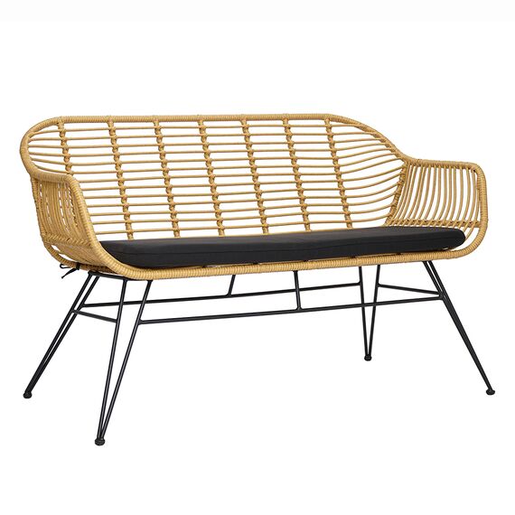 Кушетка Vetle Bent, 125х68х81 см, ротанг, Bergenson Bjorn