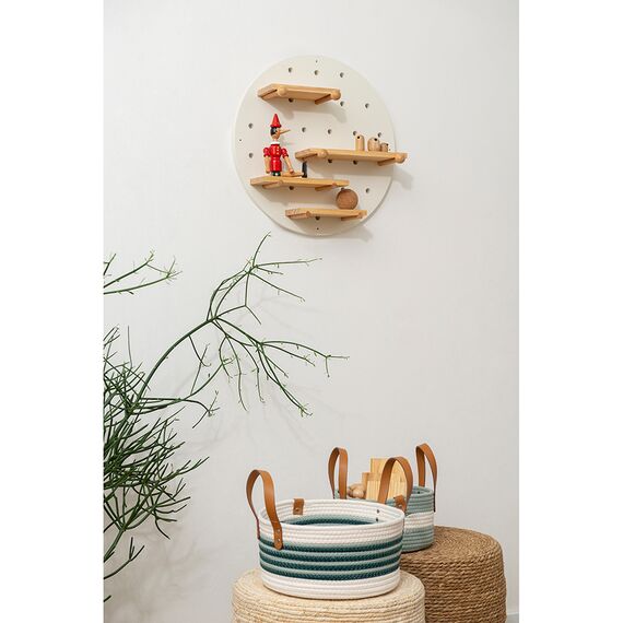 Корзина для хранения Helly 28х14 см, бежевая/зеленая, Bergenson Bjorn, изображение 7