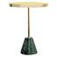 Столик кофейный Kaya, 40,8 см, золотистый/зеленый, Bergenson Bjorn