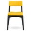 Стул Aska, рогожка, черный/горчичный, LATITUDE, изображение 2