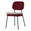 Стул Pea, велюр, бордовый/бежевый, Bergenson Bjorn