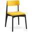 Стул Aska, рогожка, черный/горчичный, LATITUDE