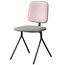 Стул Ror, Y, велюр, черный/серо-голубой/розовый, LATITUDE
