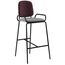 Стул барный Ror, 2 Frame, велюр, черный/пурпурный/серый, LATITUDE