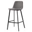 Стул барный Hugh, экокожа, темно-серый, Bergenson Bjorn