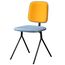 Стул Ror, Y, велюр, черный/голубой/желтый, LATITUDE