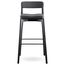 Стул барный Aska, рогожка, черный/темно-серый, LATITUDE, изображение 2