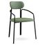 Стул Ror, Round, рогожка, черный/зеленый, LATITUDE