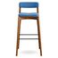 Стул барный Aska, рогожка, орех/темно-синий, LATITUDE, изображение 2