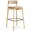Стул барный Aska, рогожка, ясень/бежевый, LATITUDE