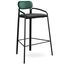 Стул барный Ror, Round, велюр, черный/темно-зеленый/черный, LATITUDE