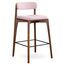 Стул полубарный Aska, рогожка, орех/розовый, LATITUDE