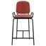 Стул полубарный Ror, 2 Frame, велюр, черный/темно-красный, LATITUDE, изображение 2