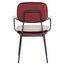 Стул с подлокотниками и контрастным кантом Pea, велюр, бордовый/бежевый, Bergenson Bjorn, изображение 11