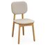Стул с обивкой Saga, рогожка, бежевый, LATITUDE