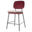 Стул полубарный с контрастным кантом Pea, велюр, бордовый/бежевый, Bergenson Bjorn