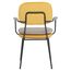 Стул с подлокотниками и контрастным кантом Pea, велюр, желтый/бежевый, Bergenson Bjorn, изображение 20