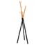 Вешалка напольная Amundsen, 172 см, черная/натуральное дерево, Bergenson Bjorn